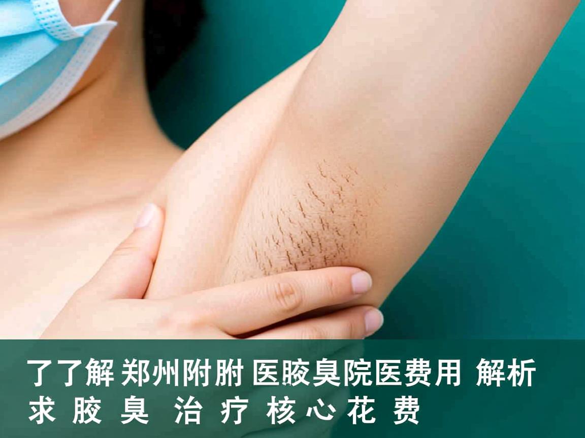 了解郑州附医腋臭医院费用 解析腋臭治疗核心花费