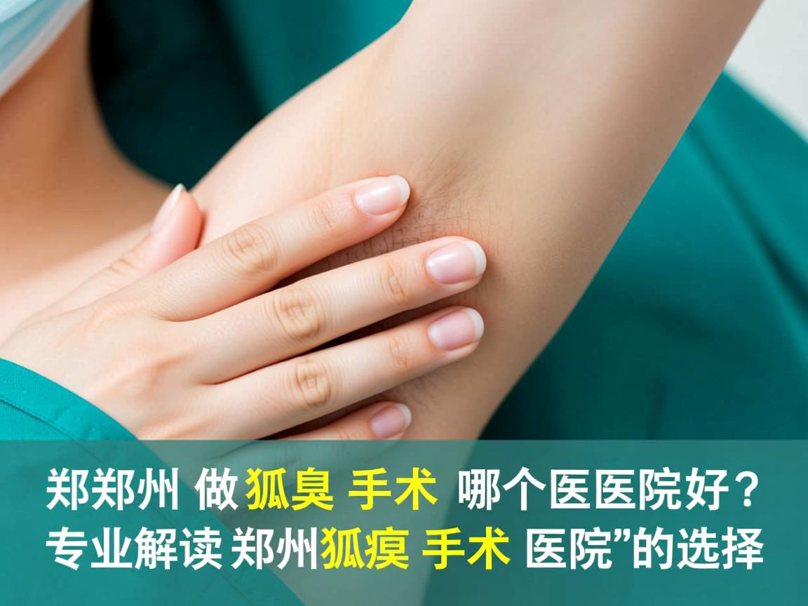 郑州做狐臭手术哪个医院好？专业解读郑州狐臭手术医院的选择