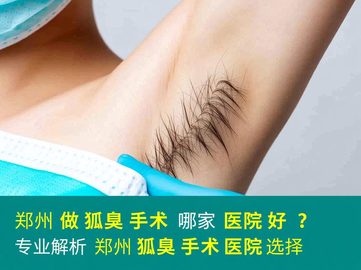 郑州做狐臭手术哪家医院好？专业解析郑州狐臭手术医院选择