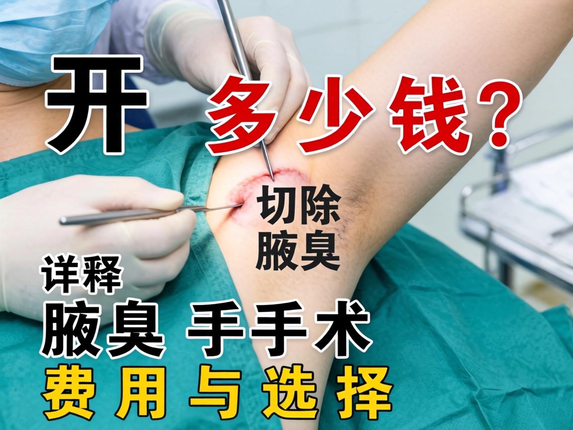 开封切除腋臭手术多少钱？详解腋臭手术费用与选择
