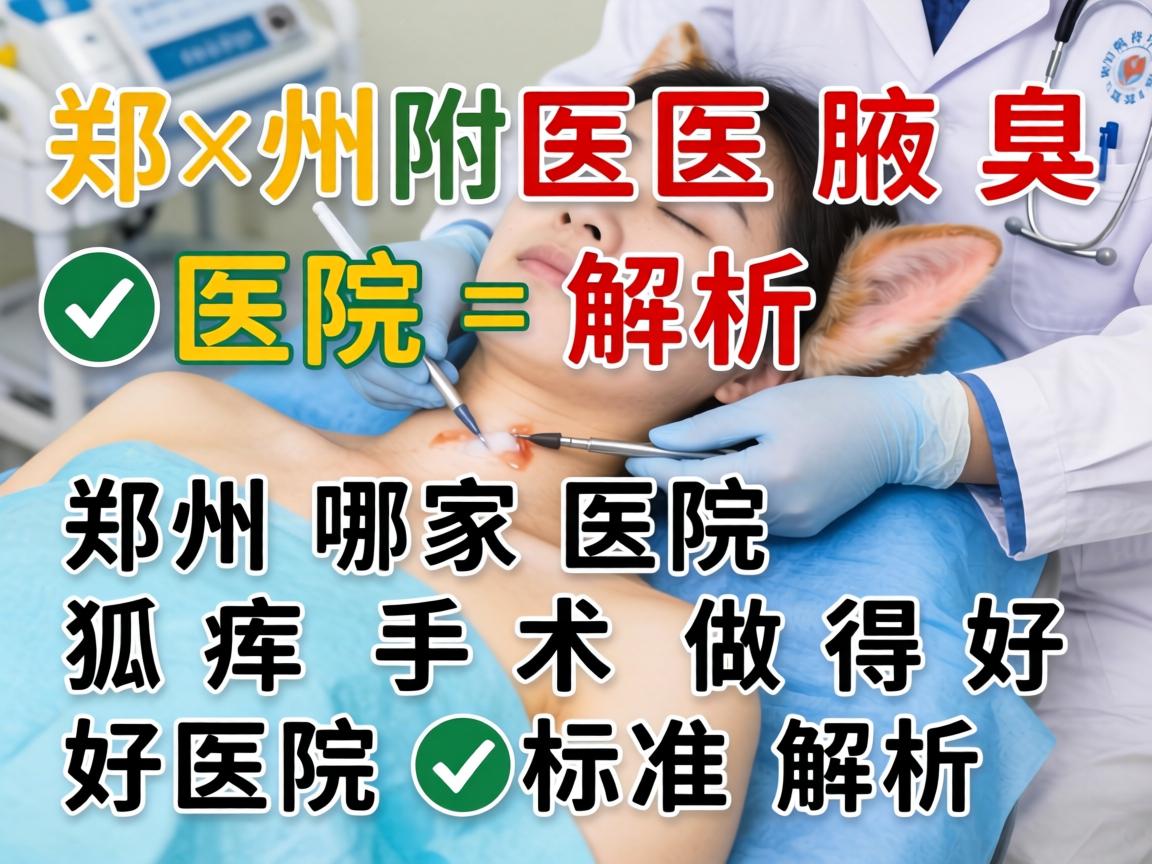 郑州附医腋臭医院解析，郑州哪家医院狐臭手术做得好，好医院的标准解析