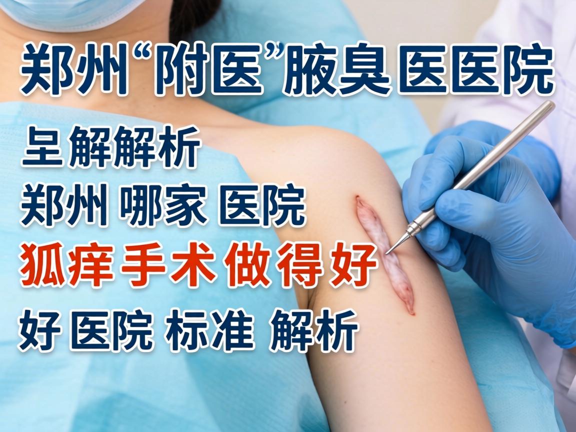 郑州附医腋臭医院解析，郑州哪家医院狐臭手术做得好，好医院的标准解析