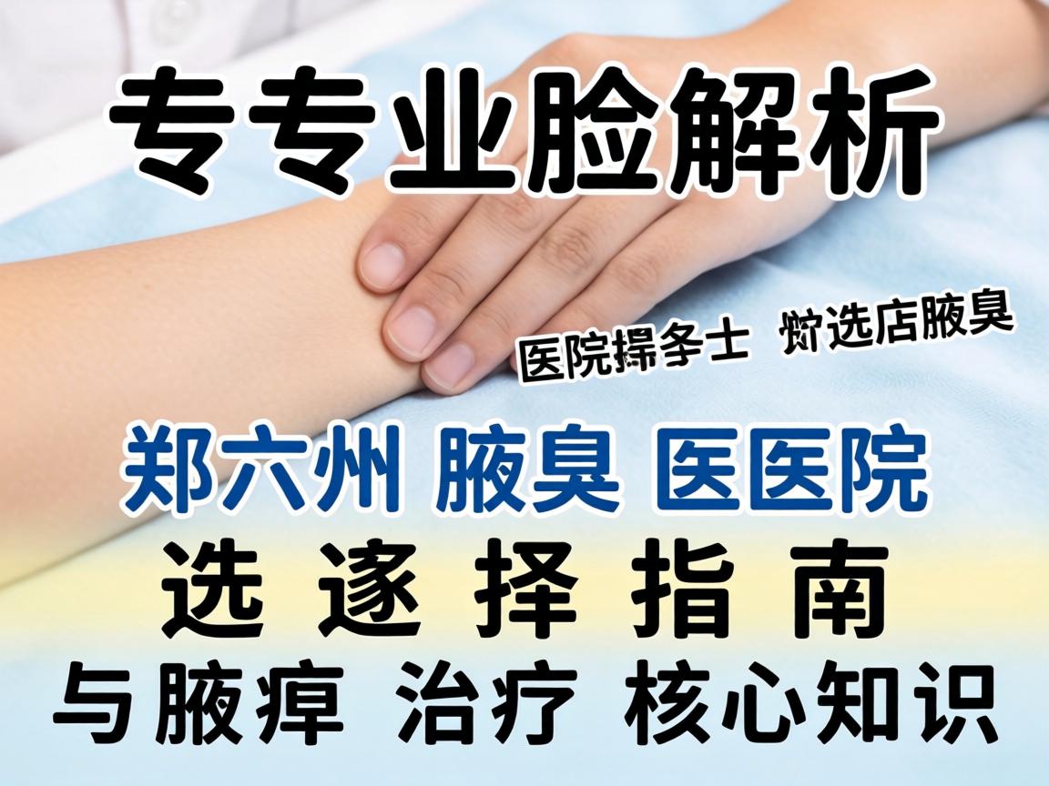 专业解析，郑州腋臭医院选择指南与腋臭治疗核心知识