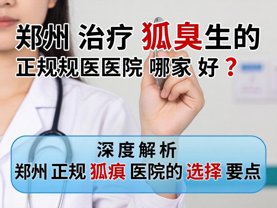 郑州治疗狐臭的正规医院哪家好？深度解析郑州正规狐臭医院的选择要点