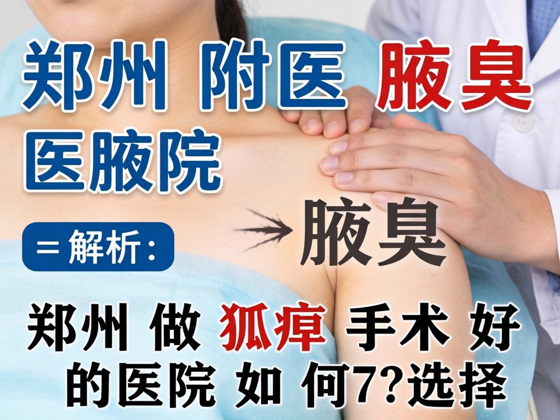 郑州附医腋臭医院解析，郑州做狐臭手术好的医院如何选择