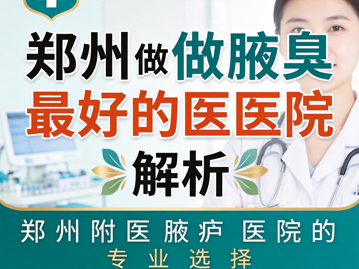 郑州做腋臭最好的医院解析，郑州附医腋臭医院的专业选择