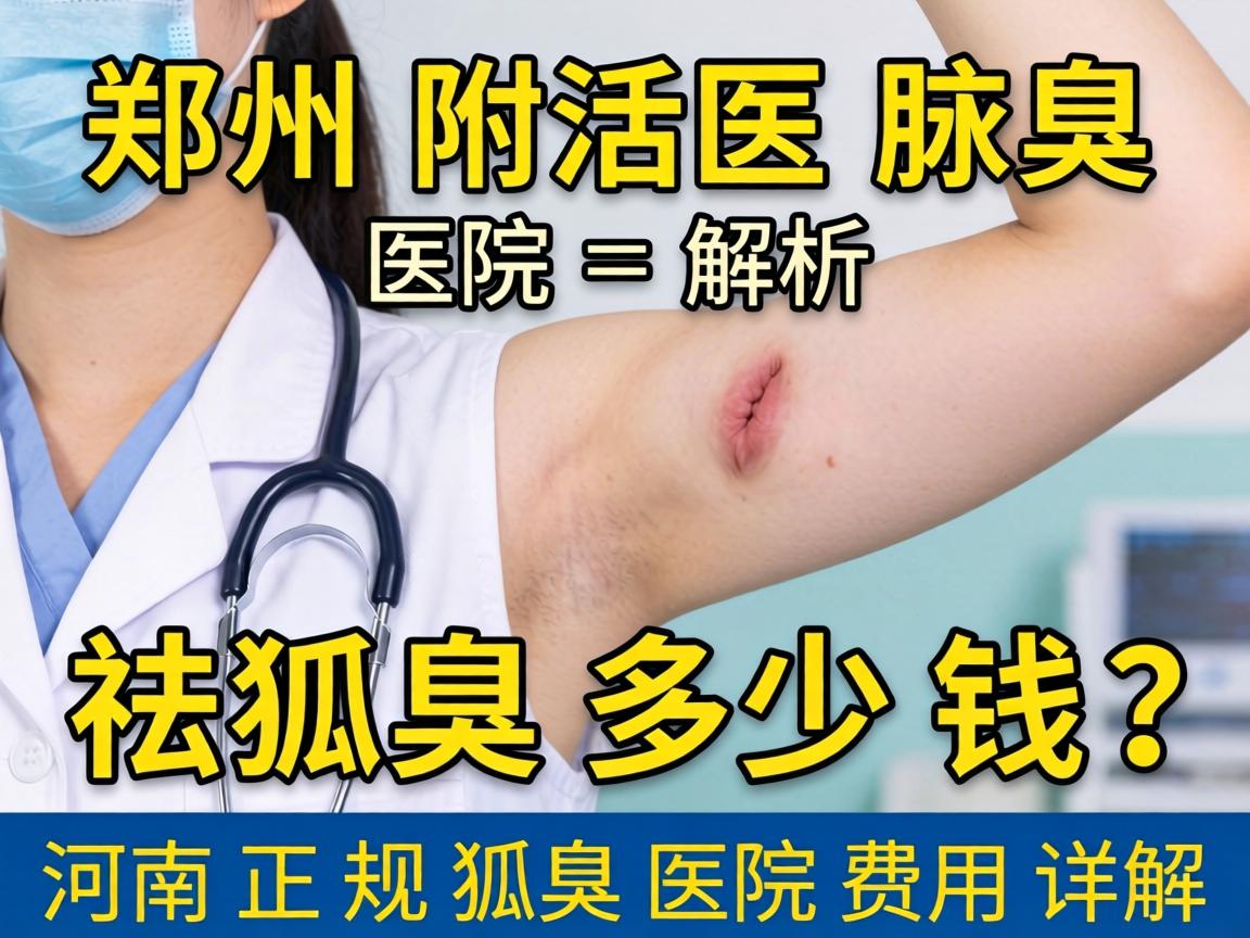 郑州附医腋臭医院解析，祛狐臭多少钱？河南正规狐臭医院费用详解