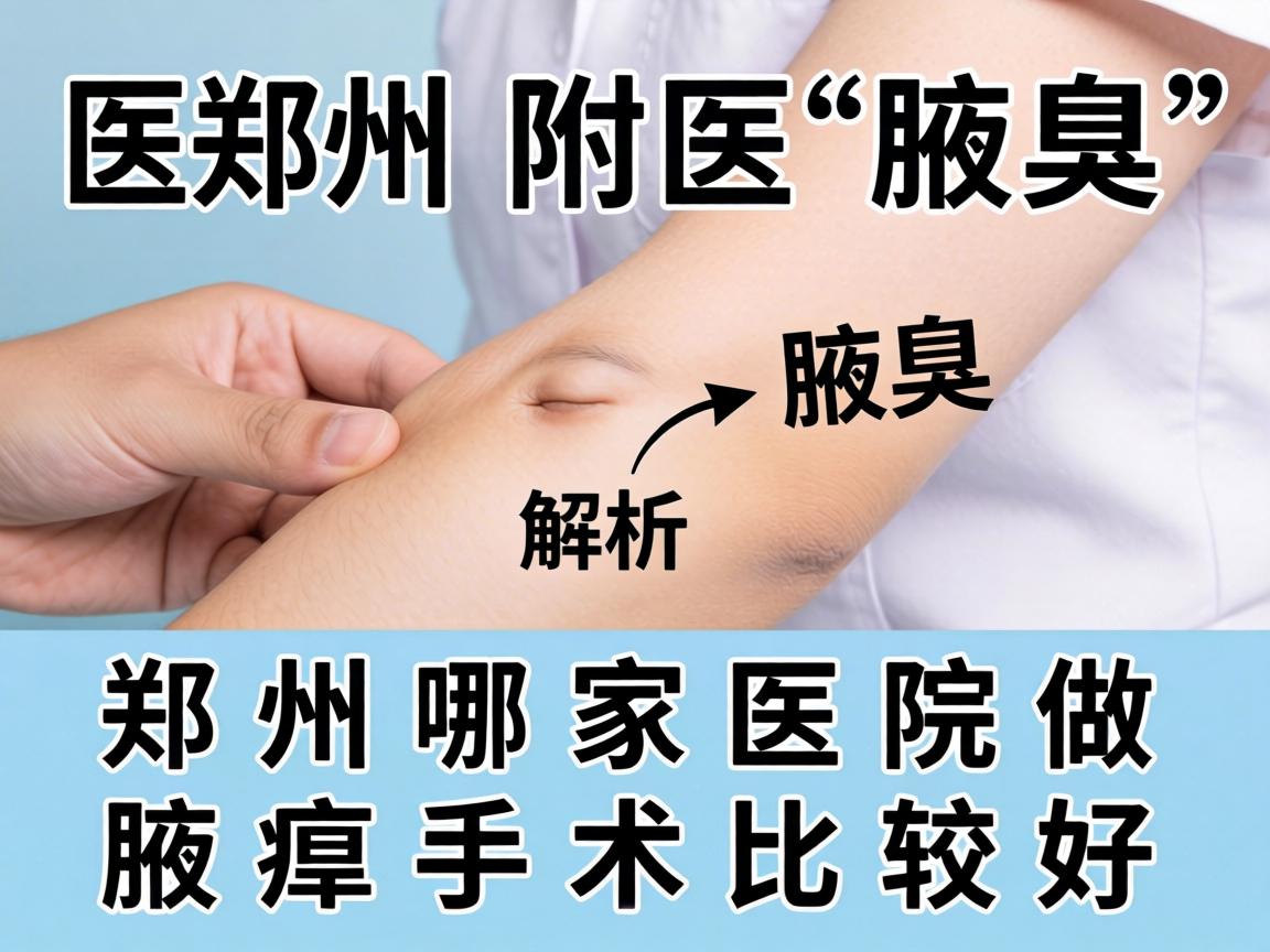 郑州附医腋臭医院解析，郑州哪家医院做腋臭手术比较好