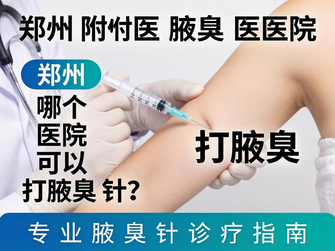 郑州附医腋臭医院解析，郑州哪个医院可以打腋臭针？专业腋臭针诊疗指南