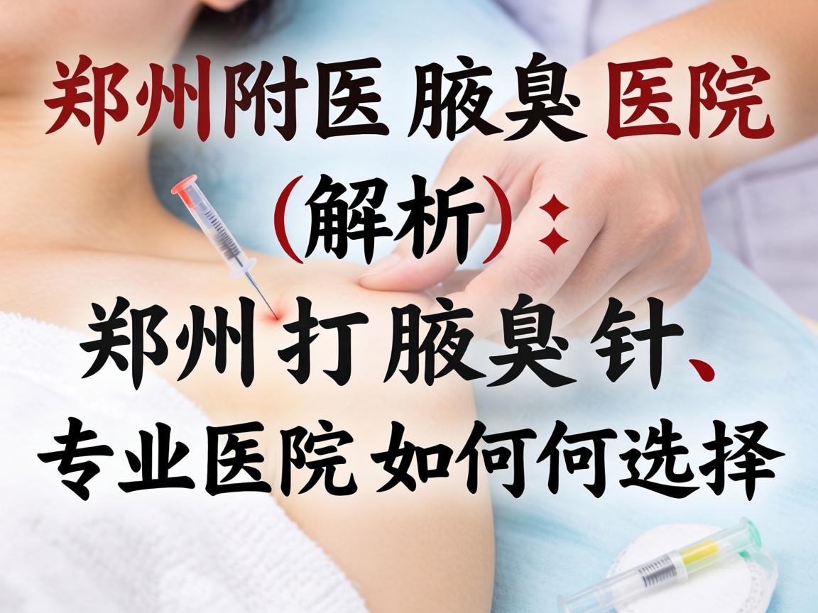 郑州附医腋臭医院解析，郑州打腋臭针，专业医院如何选择