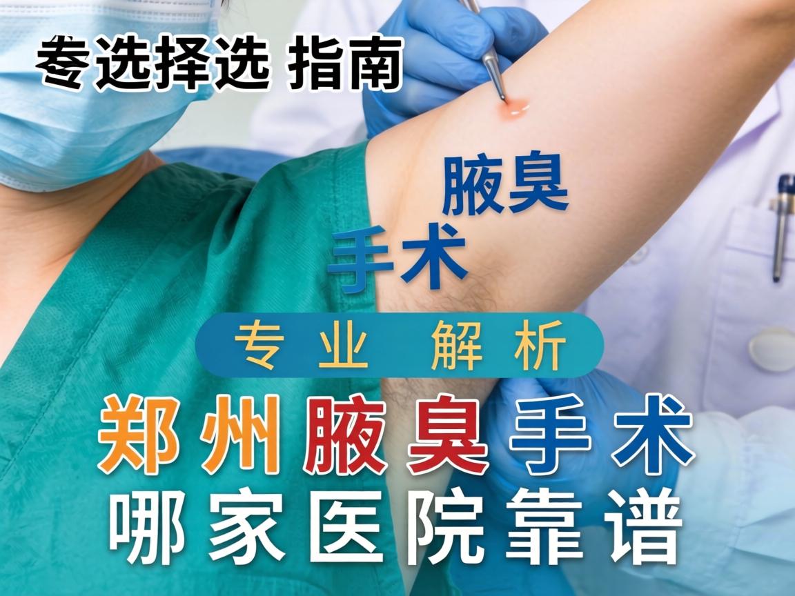 郑州腋臭手术医院选择指南,专业解析郑州腋臭手术哪家医院靠谱 郑州腋臭手术医院选择指南,专业解析郑州腋臭手术哪家医院靠谱
