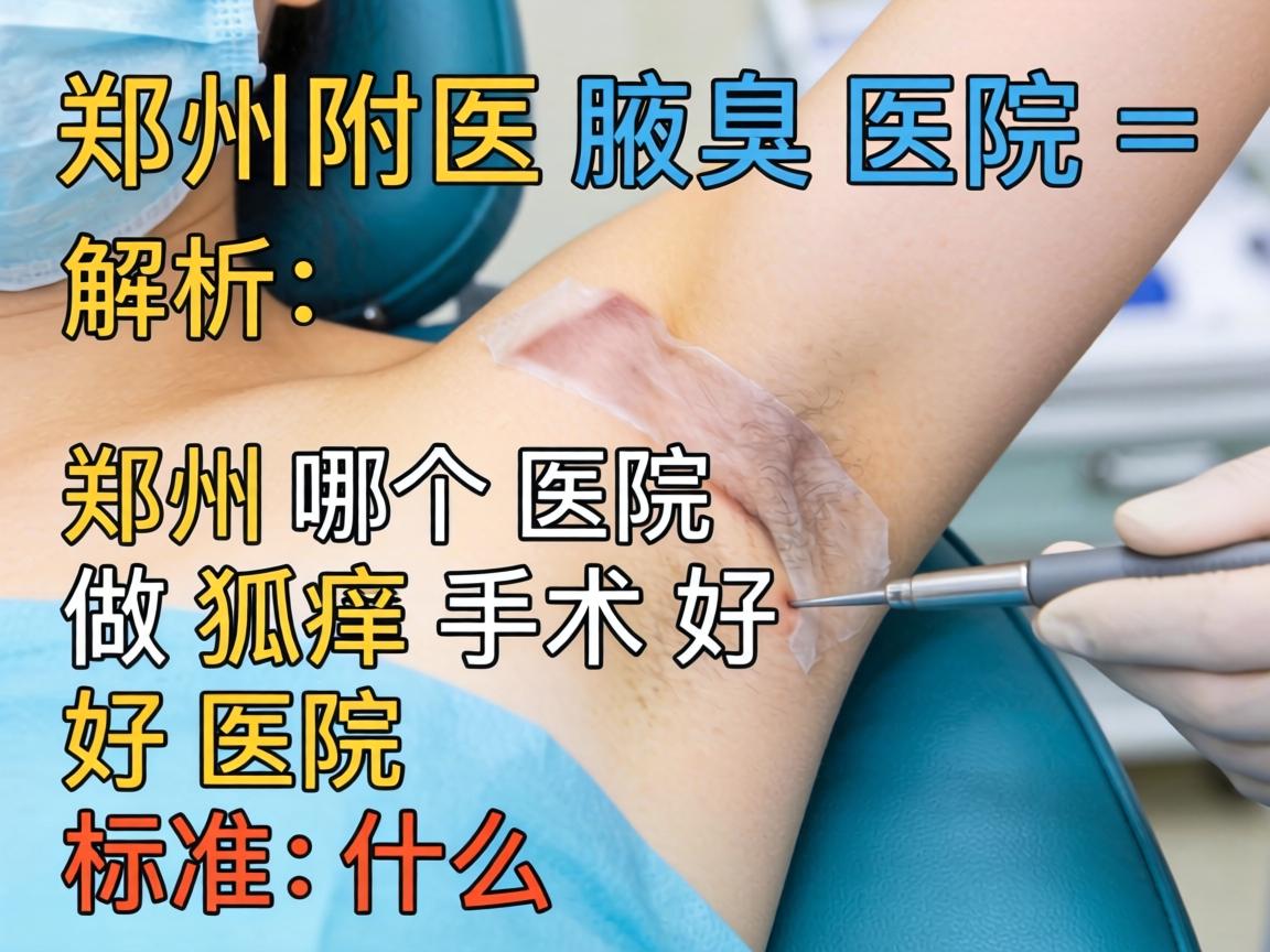 郑州附医腋臭医院解析，郑州哪个医院做狐臭手术好，好医院的标准是什么