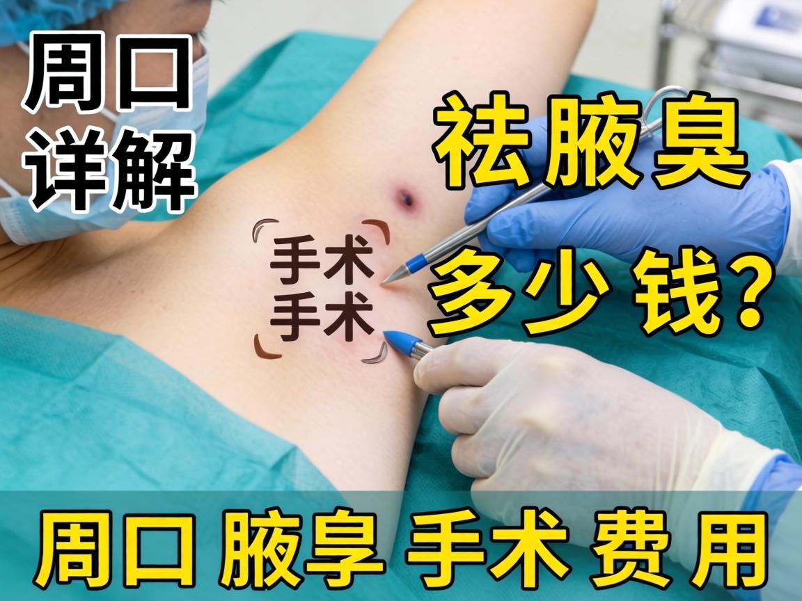 周口祛腋臭手术多少钱？详解周口腋臭手术费用