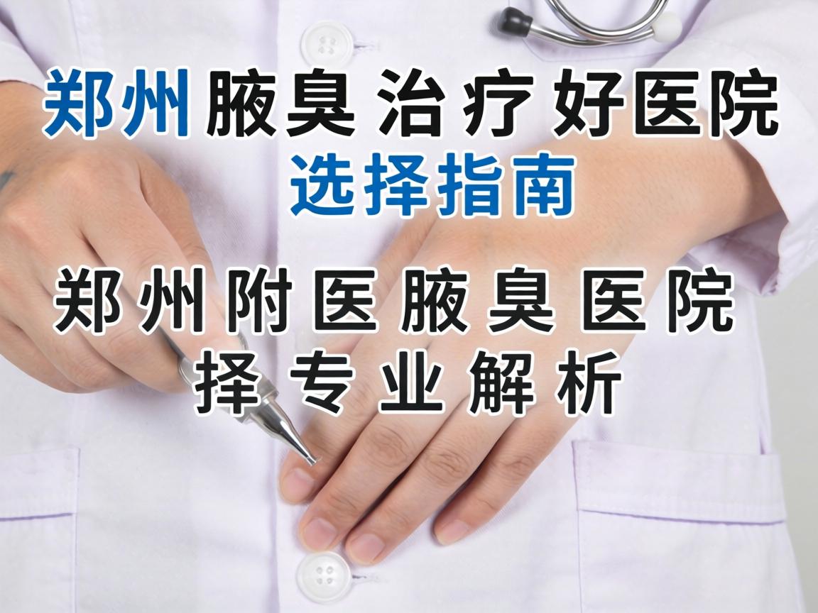 郑州腋臭治疗好医院选择指南，郑州附医腋臭医院专业解析