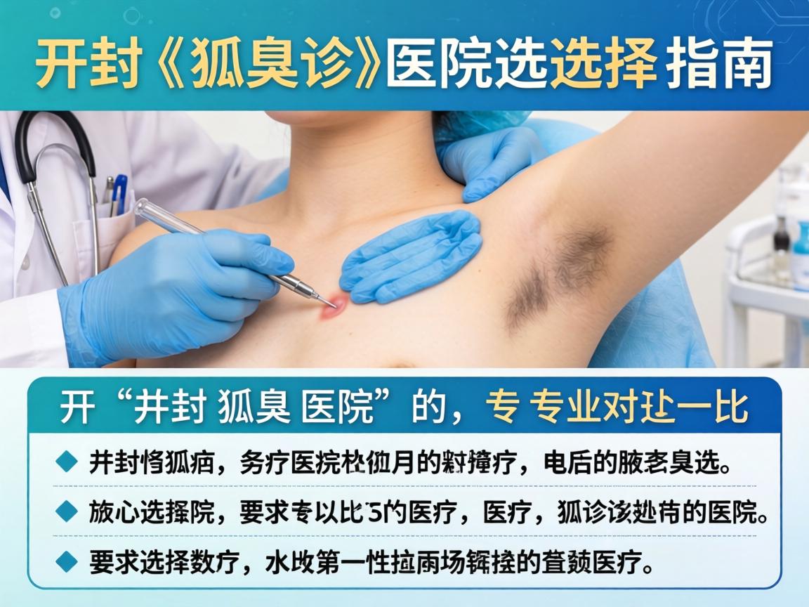 开封狐臭诊疗医院选择指南，详解开封狐臭医院的专业对比