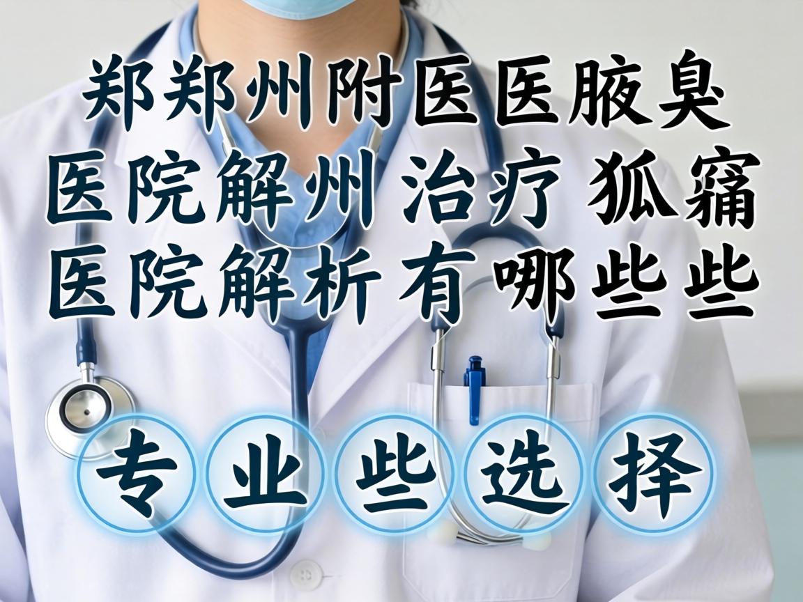 郑州附医腋臭医院解析，郑州治疗狐臭医院有哪些专业选择