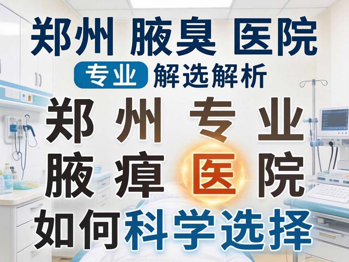郑州腋臭医院专业解析，郑州专业腋臭医院如何科学选择