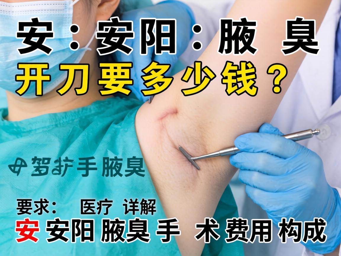 安阳腋臭开刀要多少钱？详解安阳腋臭手术费用构成