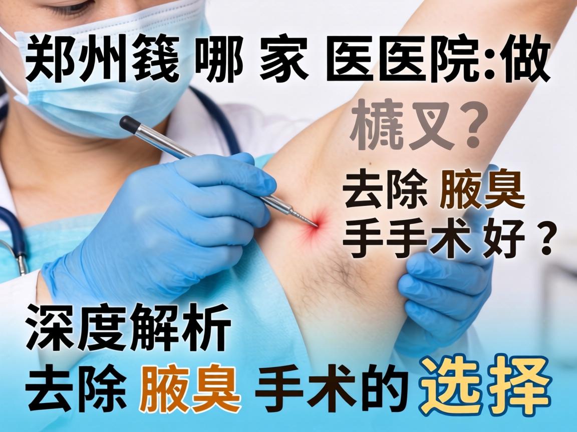 郑州哪家医院做去除腋臭手术好？深度解析去除腋臭手术的选择