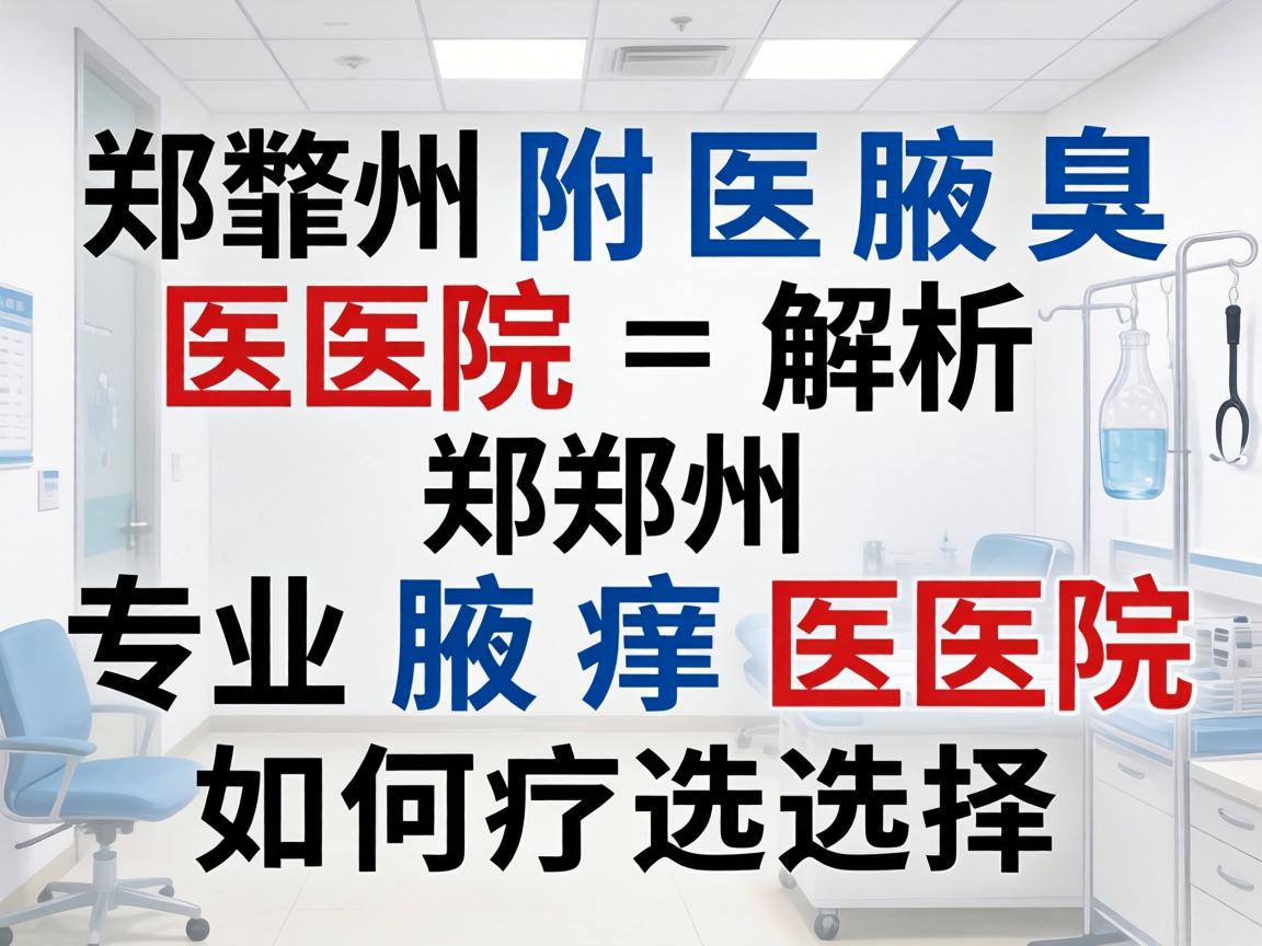 郑州附医腋臭医院解析，郑州专业腋臭医院如何选择
