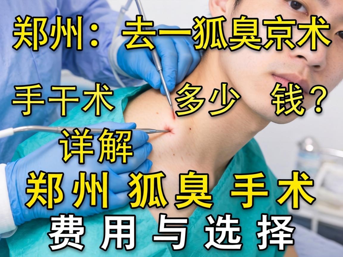 郑州去狐臭手术多少钱？详解郑州狐臭手术费用与选择