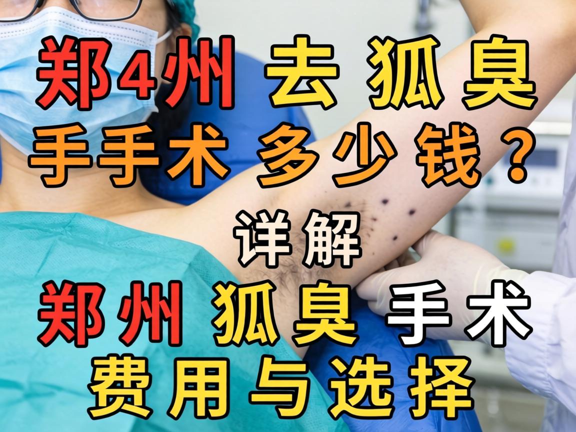 郑州去狐臭手术多少钱？详解郑州狐臭手术费用与选择