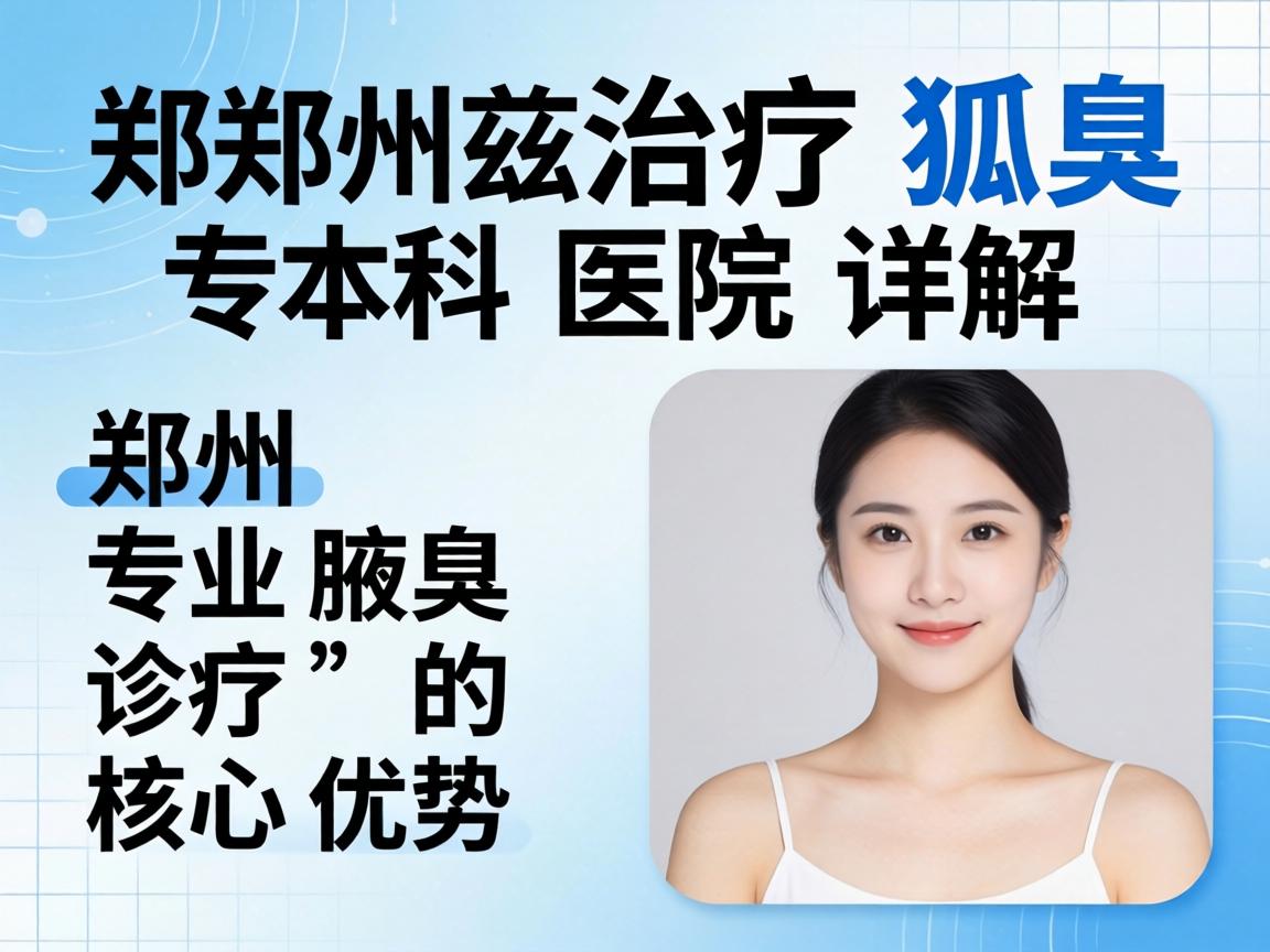 郑州治疗狐臭专科医院详解，郑州专业腋臭诊疗的核心优势
