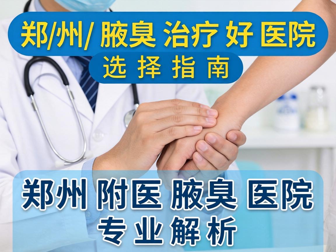 郑州腋臭治疗好医院选择指南，郑州附医腋臭医院专业解析