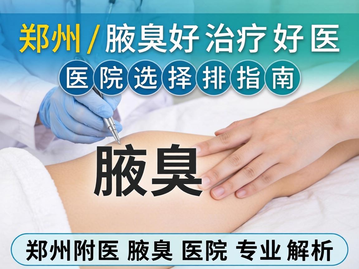 郑州腋臭治疗好医院选择指南，郑州附医腋臭医院专业解析