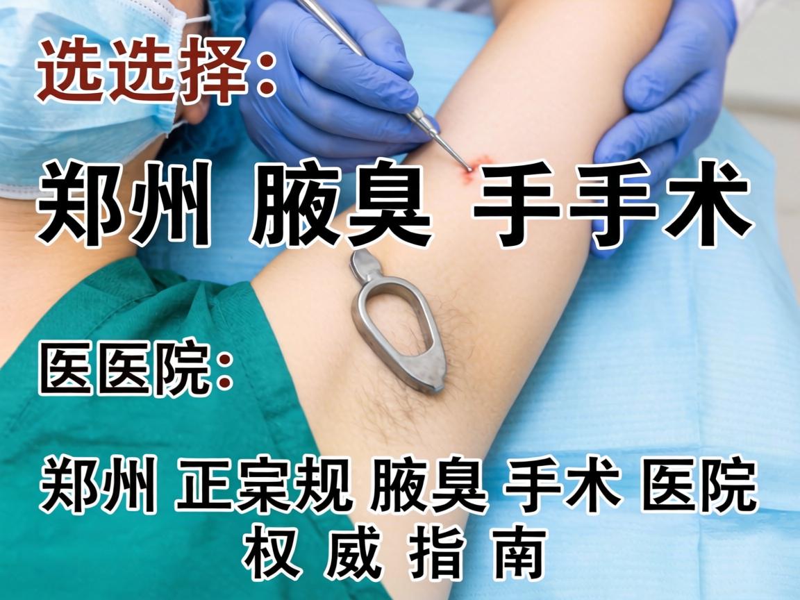 选择郑州腋臭手术医院，郑州正规腋臭手术医院的权威指南