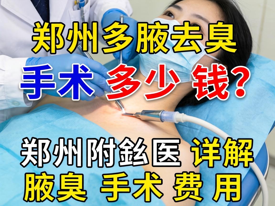 郑州腋臭手术多少钱？郑州附医详解腋臭手术费用