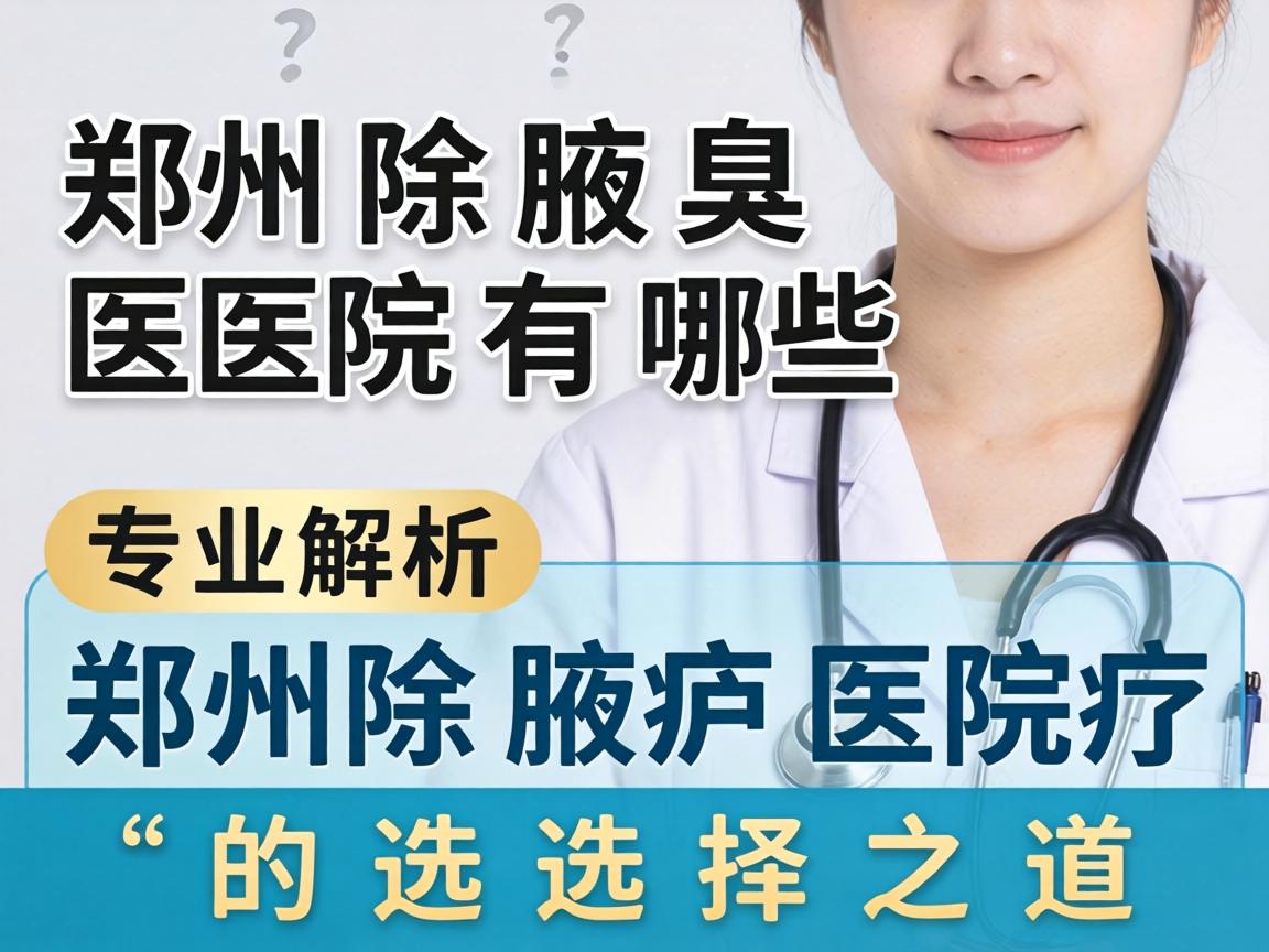 郑州除腋臭医院有哪些？专业解析郑州除腋臭医院的选择之道