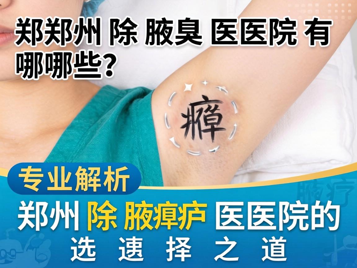 郑州除腋臭医院有哪些？专业解析郑州除腋臭医院的选择之道