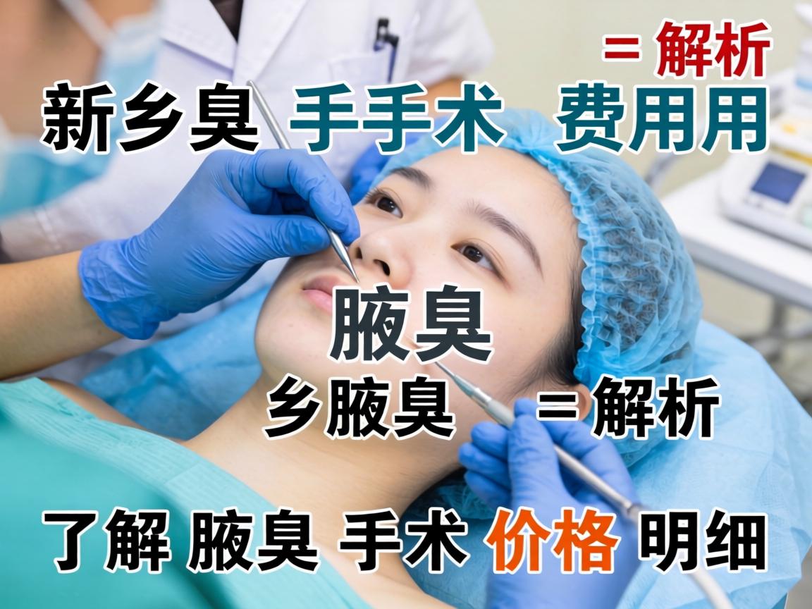 新乡腋臭手术费用解析，了解腋臭手术价格明细
