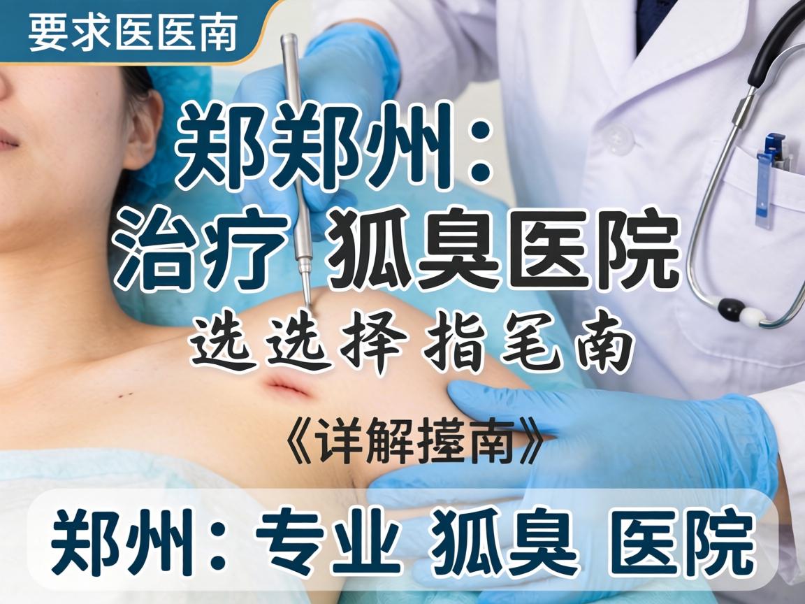 郑州治疗狐臭医院选择指南，详解郑州专业狐臭医院