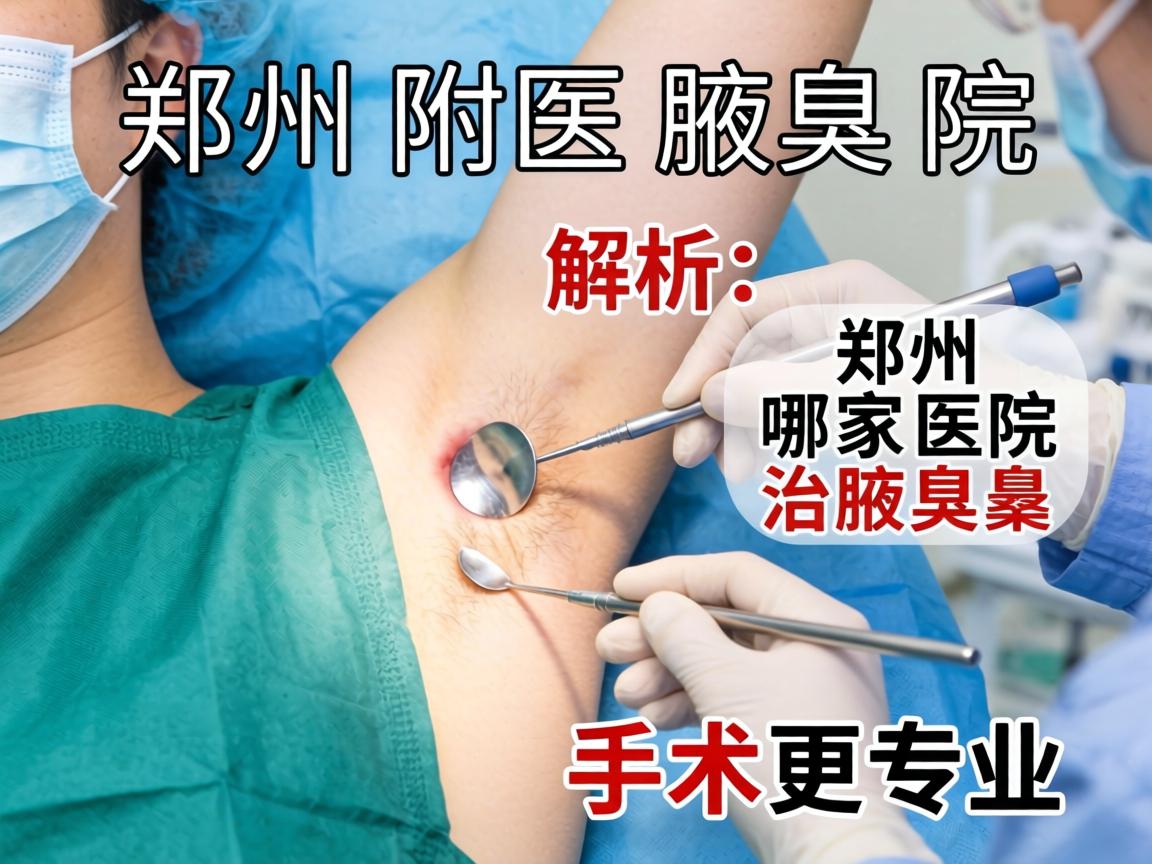 郑州附医腋臭医院解析，郑州哪家医院治腋臭手术更专业
