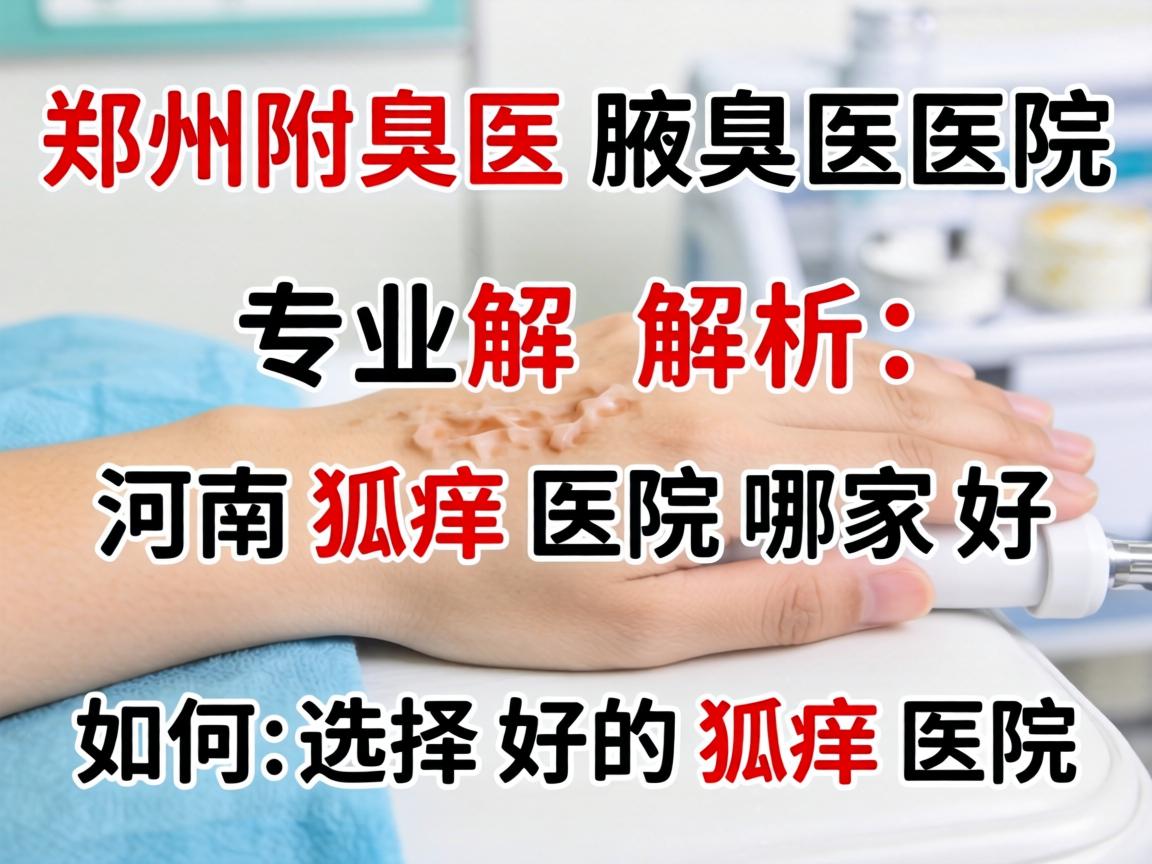 郑州附医腋臭医院专业解析，河南狐臭医院哪家好，如何选择好的狐臭医院