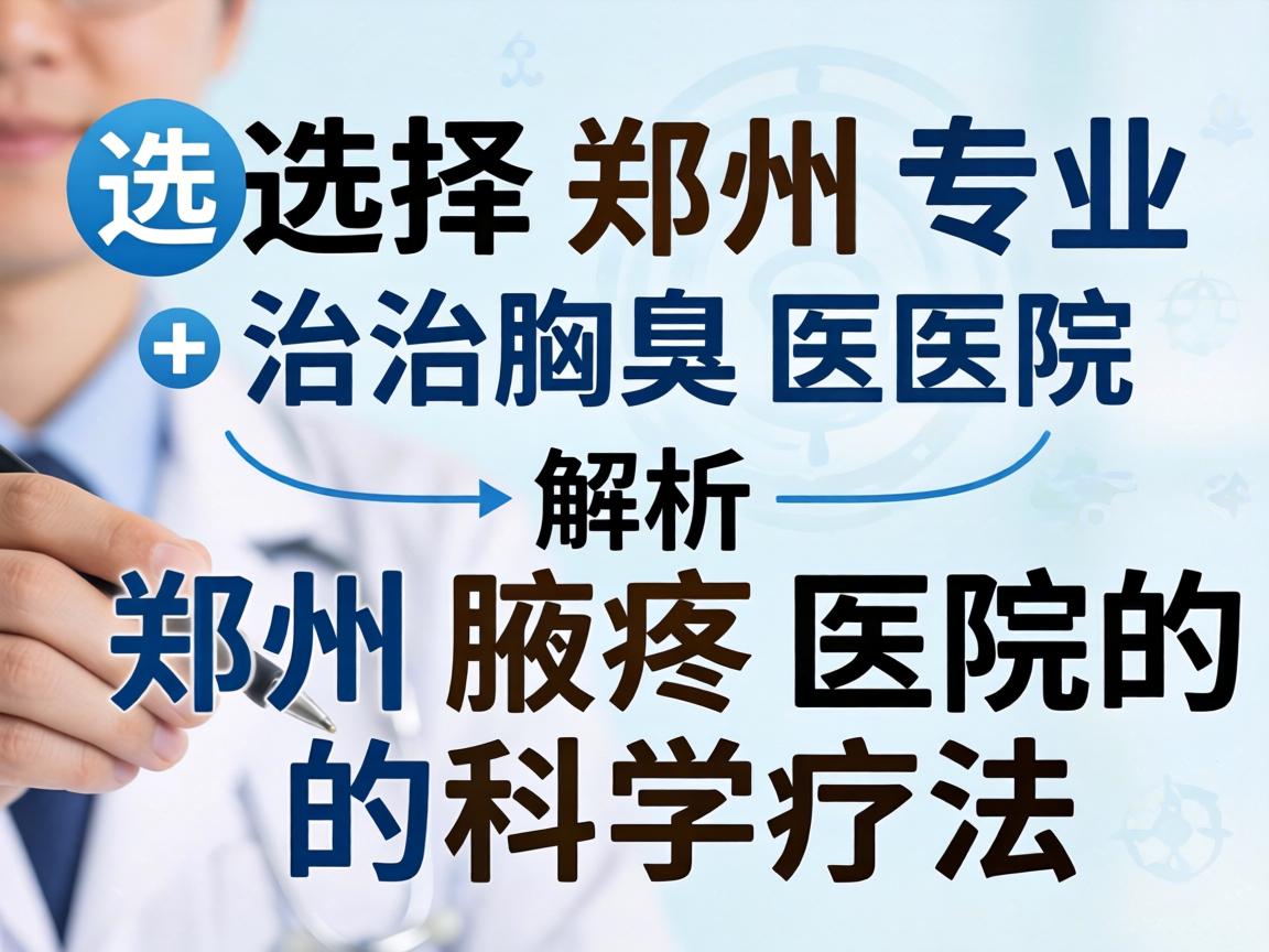 选择郑州专业治腋臭医院，解析郑州腋臭医院的科学疗法