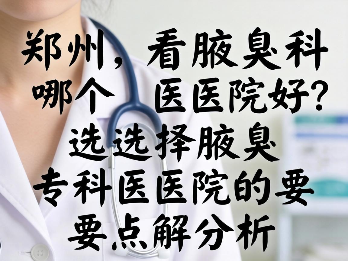 郑州看腋臭科哪个医院好？选择腋臭专科医院的要点解析