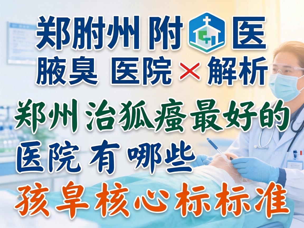 郑州附医腋臭医院解析，郑州治狐臭最好的医院有哪些核心标准