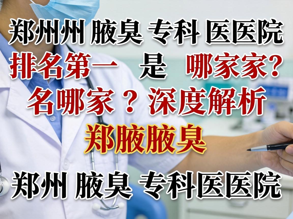 郑州腋臭专科医院排名第一是哪家？深度解析郑州腋臭专科医院