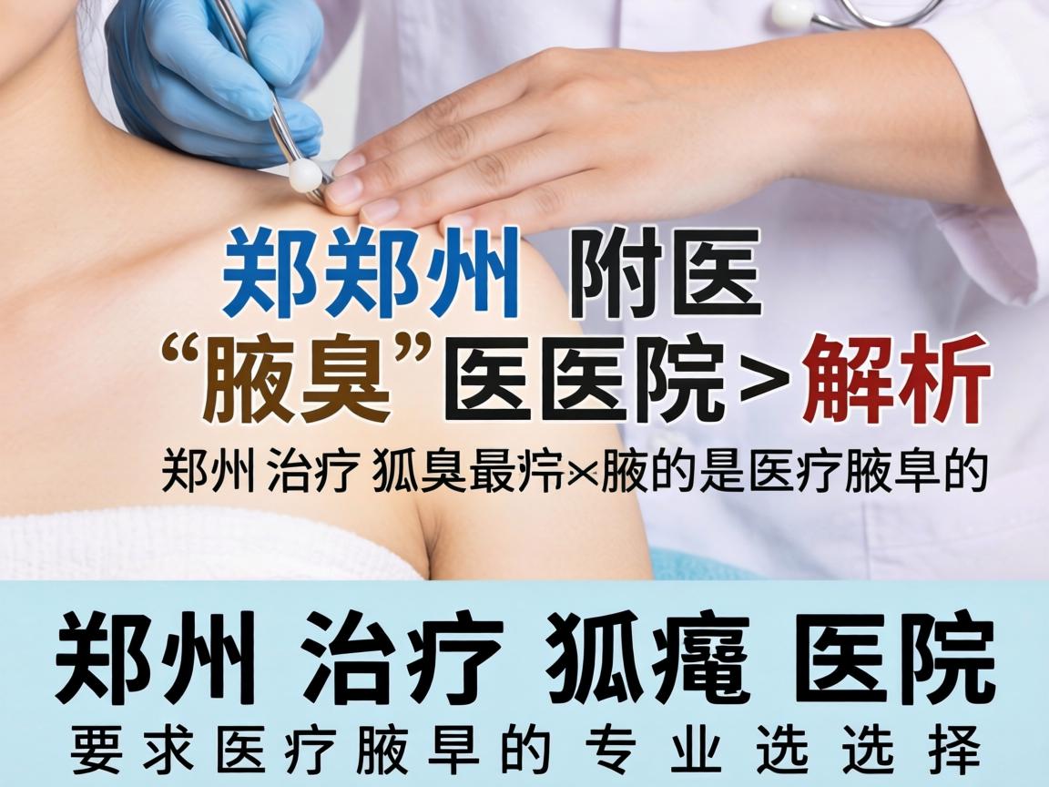 郑州附医腋臭医院解析，郑州治疗狐臭医院的专业选择