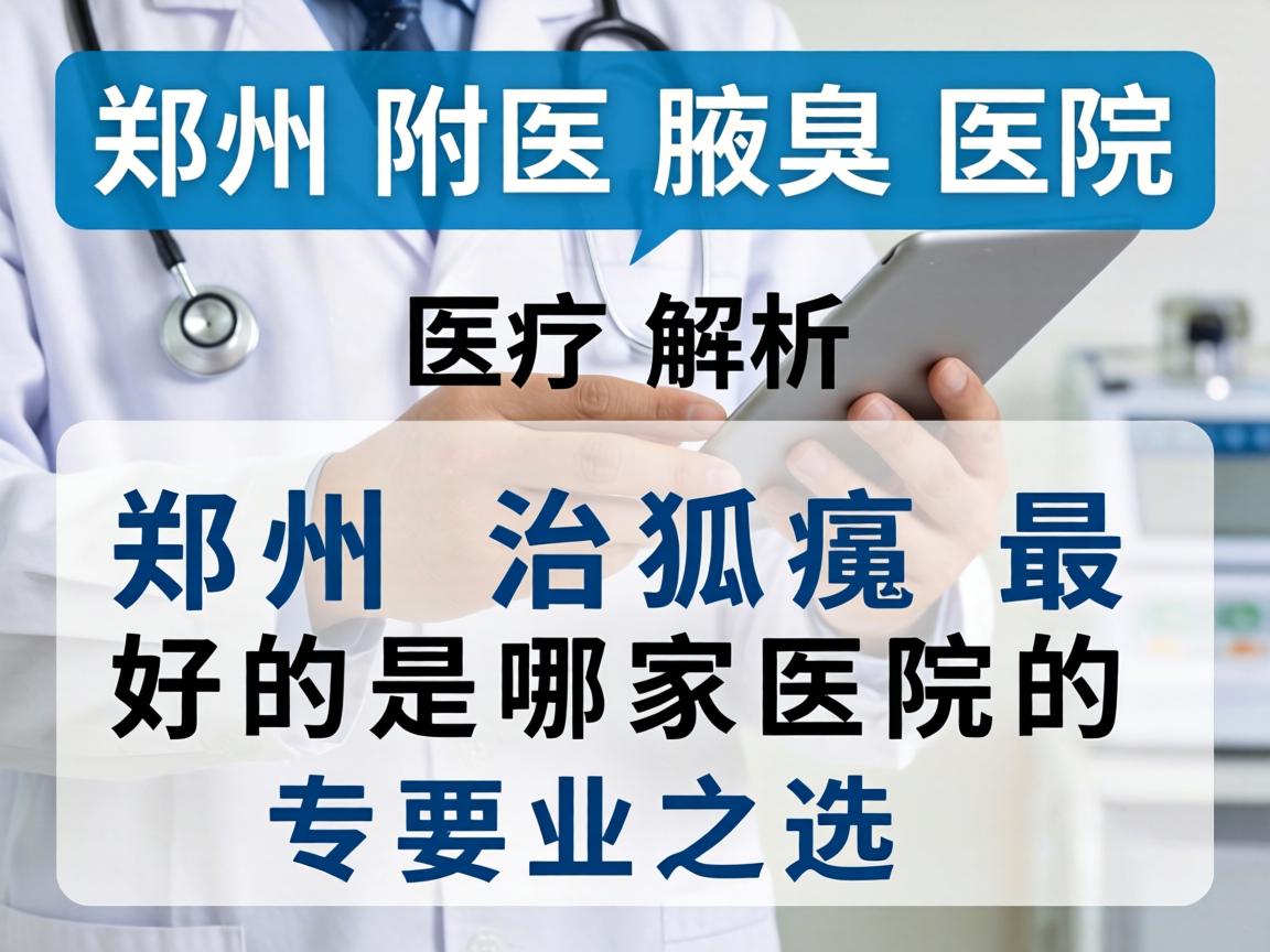 郑州附医腋臭医院解析，郑州治狐臭最好的是哪家医院的专业之选