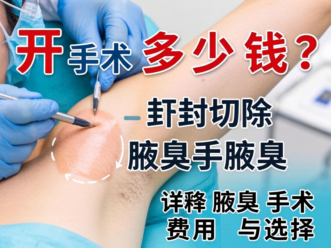 开封切除腋臭手术多少钱？详解腋臭手术费用与选择
