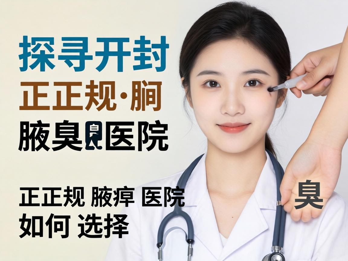 探寻开封正规腋臭医院，正规腋臭医院如何选择
