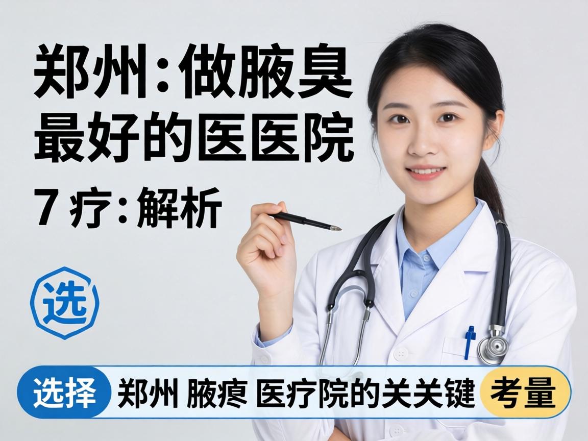 郑州做腋臭最好的医院解析，选择郑州腋臭医院的关键考量