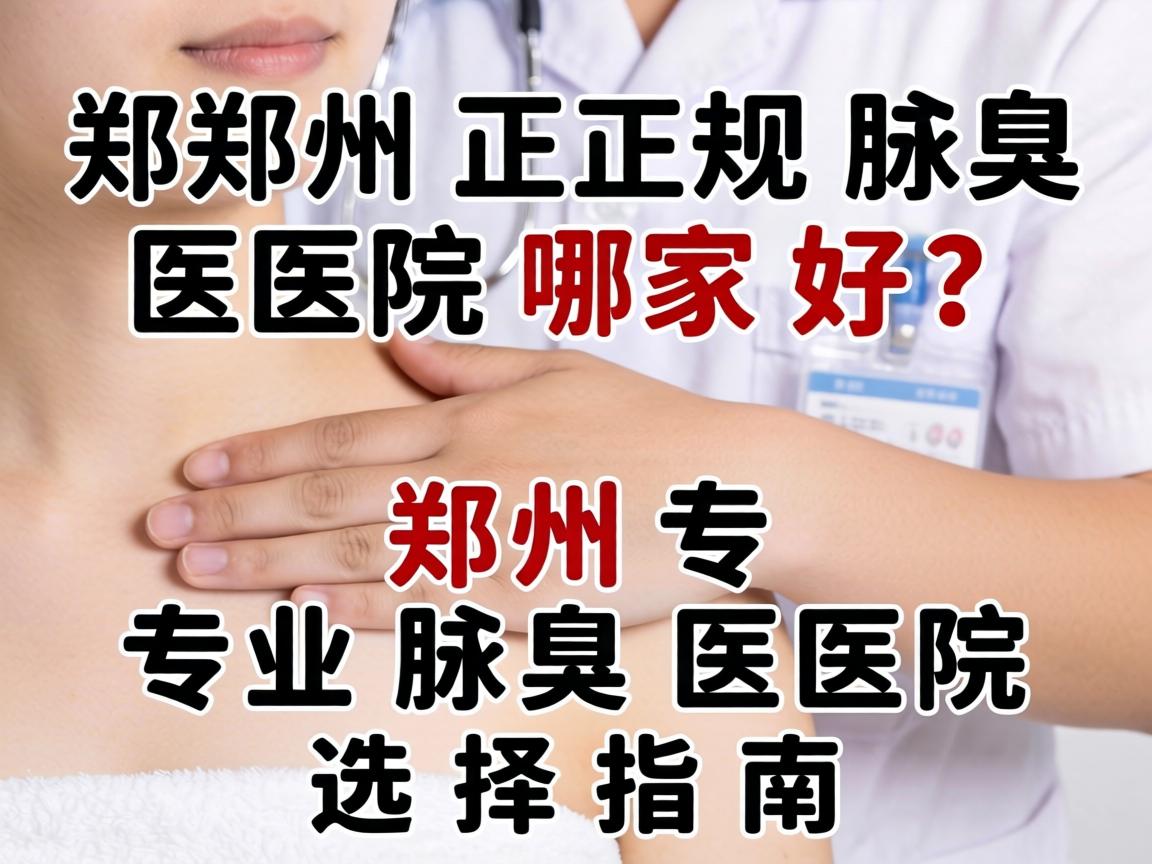 郑州正规腋臭医院哪家好？郑州专业腋臭医院选择指南