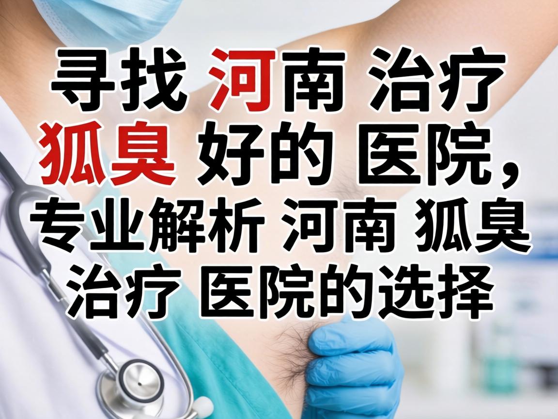 寻找河南治疗狐臭好的医院，专业解析河南狐臭治疗医院的选择