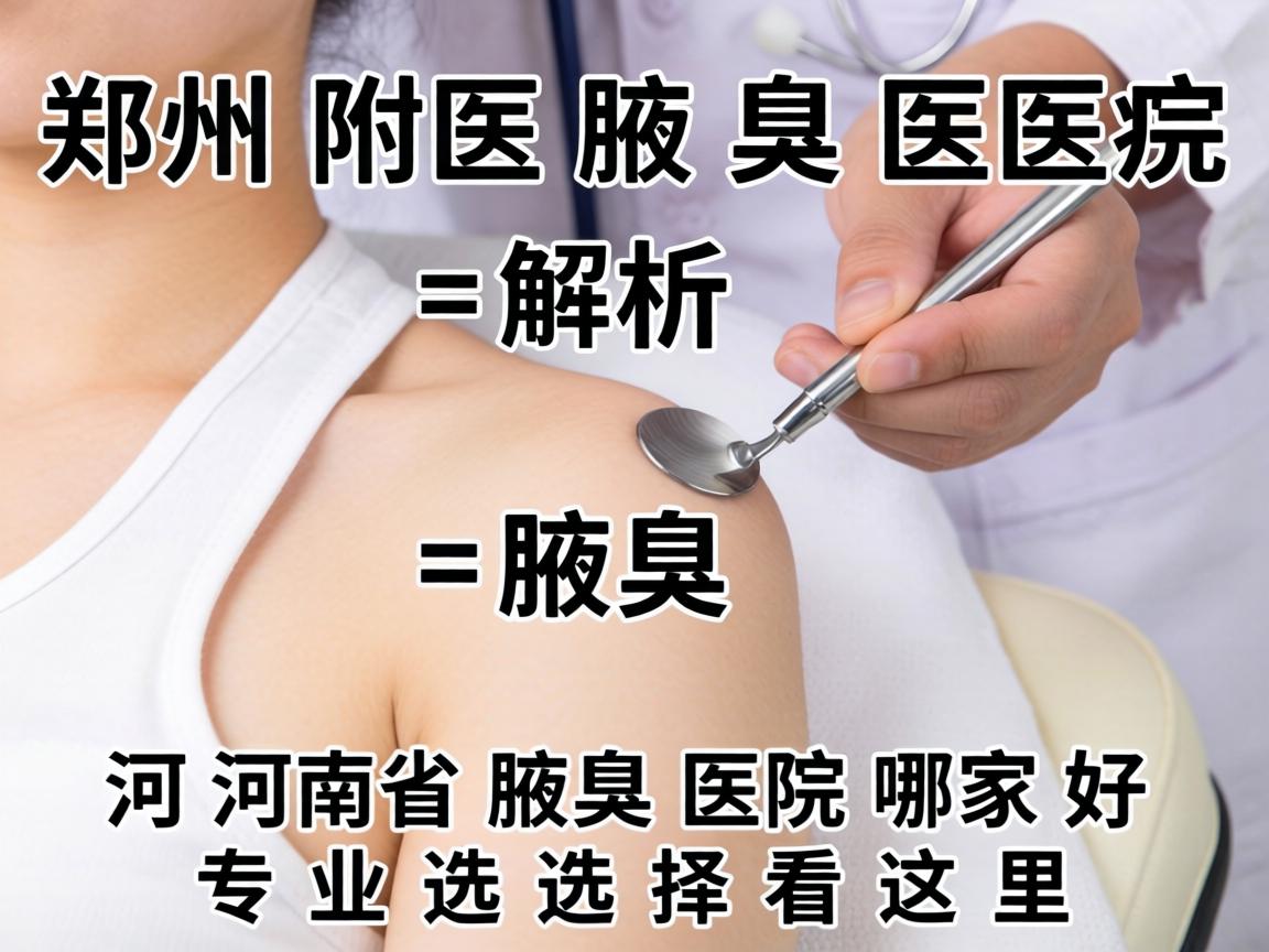 郑州附医腋臭医院解析，河南省腋臭医院哪家好，专业选择看这里
