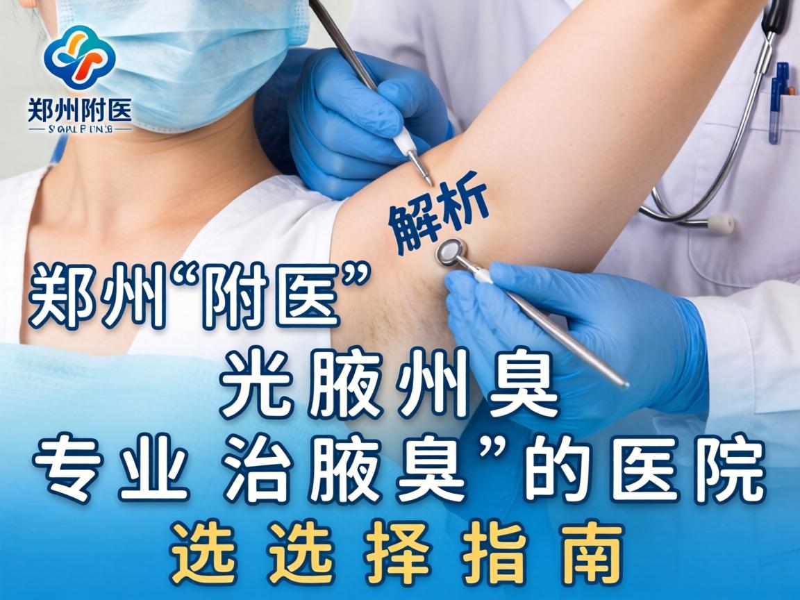 郑州附医腋臭医院解析，郑州专业治腋臭的医院选择指南